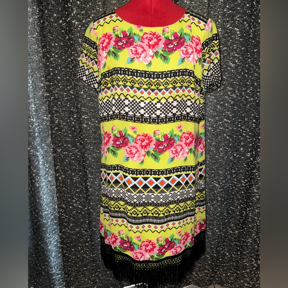 Uncle Frank floral fringe dress